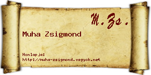 Muha Zsigmond névjegykártya